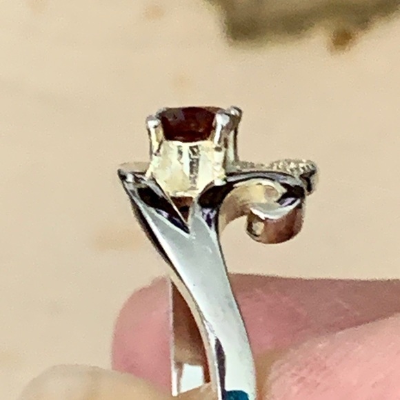 Natural Rhodolite Garnet Silver Ring - Picture 7 of 9